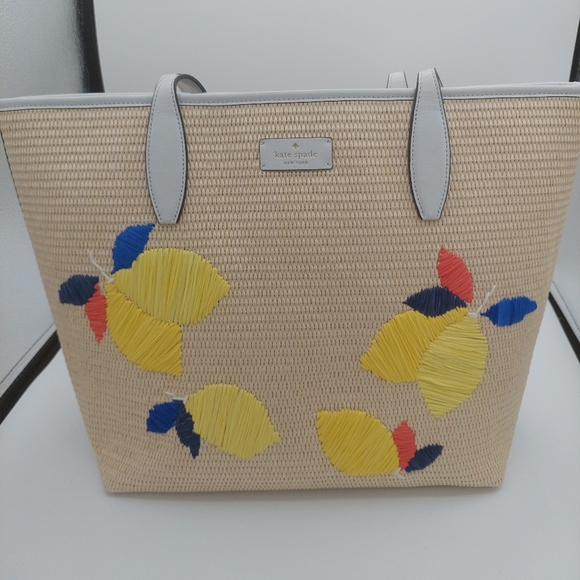 Kate spade Ash Straw Lemon Tote & Lemon Zest slim bifold wallet - Picture 5 of 9